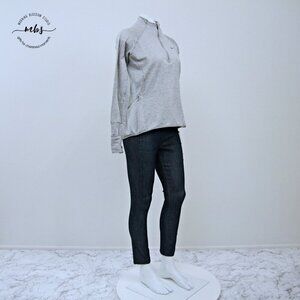 Nike Quarter Zip Reflective Thumbhole Running Pullover Gray Women M